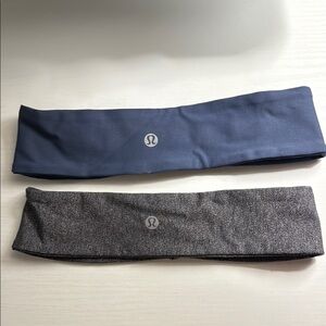 Vintage Lululemon Navy and Gray Headbands